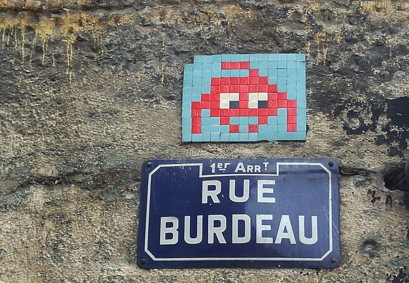 Space Invader, ONPC, Lyon, Street Art